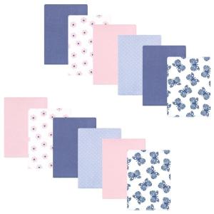 image:imageHudson Baby Unisex Baby Cotton Flannel Burp Cloths 12Pack Bundle Multi Color Boy Elephant One SizeBeautiful Butterfly