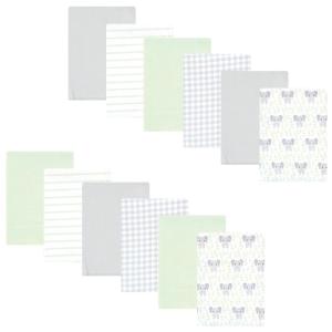 image:imageHudson Baby Unisex Baby Cotton Flannel Burp Cloths 12Pack Bundle Multi Color Boy Elephant One SizeLeafy Elephant