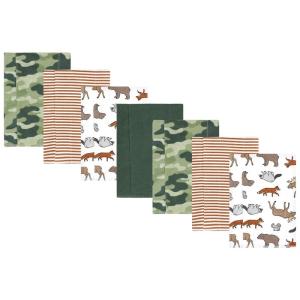 image:imageHudson Baby Unisex Baby Cotton Flannel Burp Cloths Bee One SizeAnimal Adventure 7 Pack