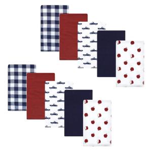 image:imageHudson Baby Unisex Baby Cotton Flannel Burp Cloths Bee One SizeApple Orchard