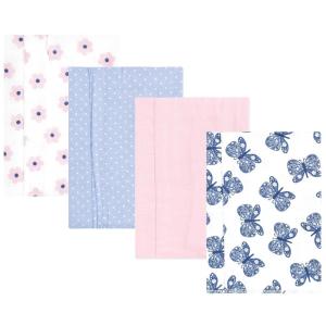 image:imageHudson Baby Unisex Baby Cotton Flannel Burp Cloths Bee One SizeBeautiful Butterfly 4pack