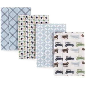 image:imageHudson Baby Unisex Baby Cotton Flannel Burp Cloths Bee One SizeBlue Cars