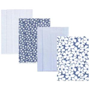 image:imageHudson Baby Unisex Baby Cotton Flannel Burp Cloths Bee One SizeBlue Cosmos 4pack