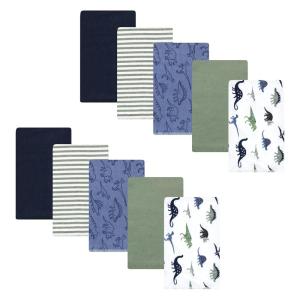 image:imageHudson Baby Unisex Baby Cotton Flannel Burp Cloths Bee One SizeBlue Green Dino