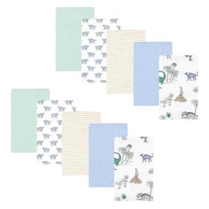 image:imageHudson Baby Unisex Baby Cotton Flannel Burp Cloths Bee One SizeBoy Dino World 10pack