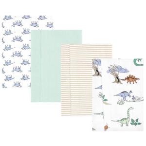 image:imageHudson Baby Unisex Baby Cotton Flannel Burp Cloths Bee One SizeBoy Dino World 4pack