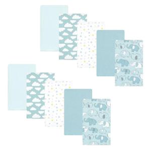 image:imageHudson Baby Unisex Baby Cotton Flannel Burp Cloths Bee One SizeBoy New Elephant 10pack