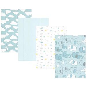 image:imageHudson Baby Unisex Baby Cotton Flannel Burp Cloths Bee One SizeBoy New Elephant 4pack