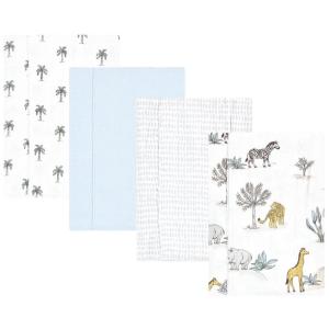 image:imageHudson Baby Unisex Baby Cotton Flannel Burp Cloths Bee One SizeBoy Safari World 4pack