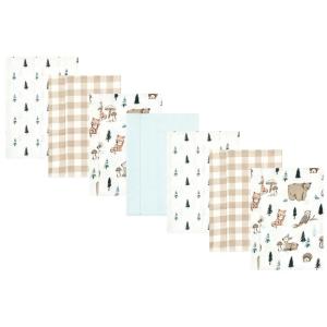 image:imageHudson Baby Unisex Baby Cotton Flannel Burp Cloths Bee One SizeBoy Woodland Pals 7pack