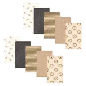 image:imageHudson Baby Unisex Baby Cotton Flannel Burp Cloths Bee One SizeBrave Lion 10pack