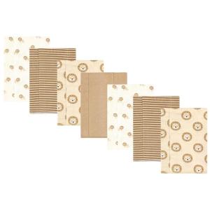 image:imageHudson Baby Unisex Baby Cotton Flannel Burp Cloths Bee One SizeBrave Lion 7pack