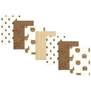 image:imageHudson Baby Unisex Baby Cotton Flannel Burp Cloths Bee One SizeBrown Bear 7 Pack