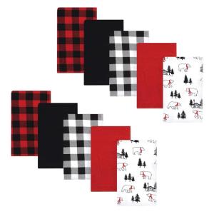image:imageHudson Baby Unisex Baby Cotton Flannel Burp Cloths Bee One SizeBuffalo Plaid Bear