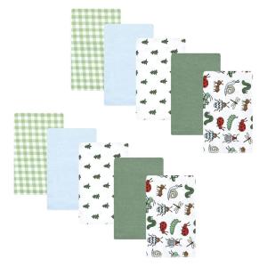 image:imageHudson Baby Unisex Baby Cotton Flannel Burp Cloths Bee One SizeBugs