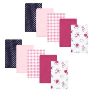 image:imageHudson Baby Unisex Baby Cotton Flannel Burp Cloths Bee One SizeButterfly Floral 10pack