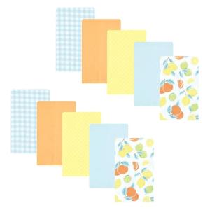 image:imageHudson Baby Unisex Baby Cotton Flannel Burp Cloths Bee One SizeCitrus Mint 10 Pack