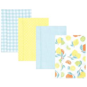 image:imageHudson Baby Unisex Baby Cotton Flannel Burp Cloths Bee One SizeCitrus Mint 4 Pack