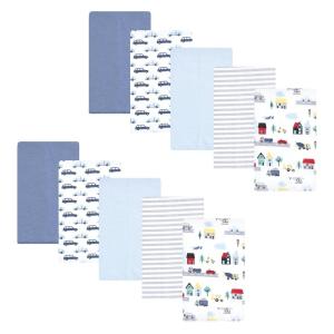 image:imageHudson Baby Unisex Baby Cotton Flannel Burp Cloths Bee One SizeCity Life 10 Pack