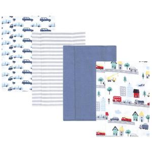 image:imageHudson Baby Unisex Baby Cotton Flannel Burp Cloths Bee One SizeCity Life 4 Pack
