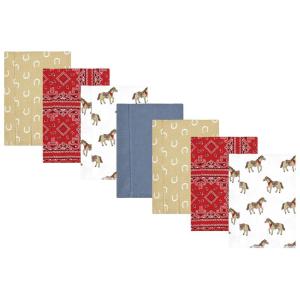 image:imageHudson Baby Unisex Baby Cotton Flannel Burp Cloths Bee One SizeCowboy 7pack