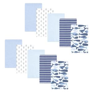 image:imageHudson Baby Unisex Baby Cotton Flannel Burp Cloths Bee One SizeCute Whales 10pack