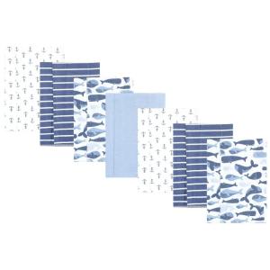 image:imageHudson Baby Unisex Baby Cotton Flannel Burp Cloths Bee One SizeCute Whales 7pack