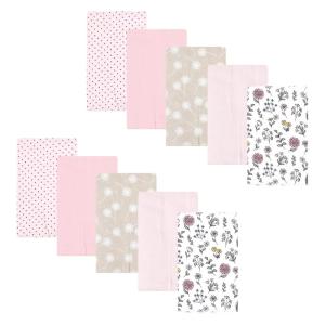 image:imageHudson Baby Unisex Baby Cotton Flannel Burp Cloths Bee One SizeDandelion Wish 10 Pack