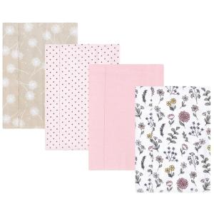image:imageHudson Baby Unisex Baby Cotton Flannel Burp Cloths Bee One SizeDandelion Wish 4 Pack