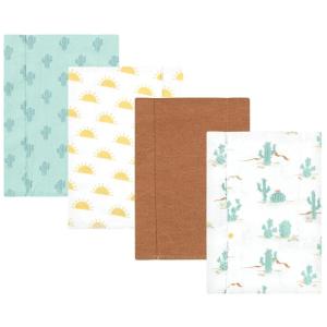 image:imageHudson Baby Unisex Baby Cotton Flannel Burp Cloths Bee One SizeDesert Cactus 4pack