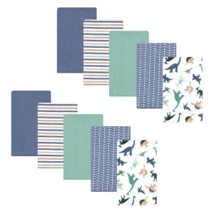 image:imageHudson Baby Unisex Baby Cotton Flannel Burp Cloths Bee One SizeDino Friends 10 Pack