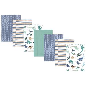 image:imageHudson Baby Unisex Baby Cotton Flannel Burp Cloths Bee One SizeDino Friends 7 Pack