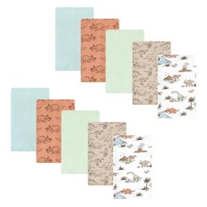 image:imageHudson Baby Unisex Baby Cotton Flannel Burp Cloths Bee One SizeDinosaur Adventures 10pack