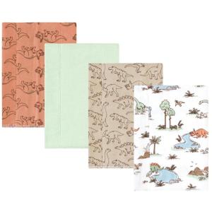 image:imageHudson Baby Unisex Baby Cotton Flannel Burp Cloths Bee One SizeDinosaur Adventures 4pack