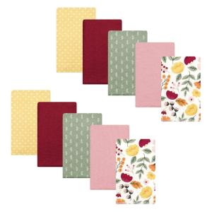 image:imageHudson Baby Unisex Baby Cotton Flannel Burp Cloths Bee One SizeFall Botanical