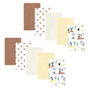 image:imageHudson Baby Unisex Baby Cotton Flannel Burp Cloths Bee One SizeFun Desert 10 Pack