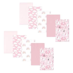 image:imageHudson Baby Unisex Baby Cotton Flannel Burp Cloths Bee One SizeGirl New Elephant 10pack