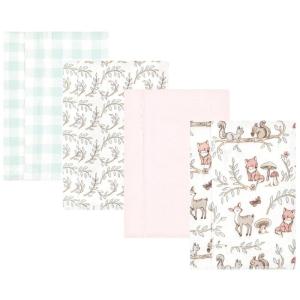 image:imageHudson Baby Unisex Baby Cotton Flannel Burp Cloths Bee One SizeGirl Woodland Pals 4pack