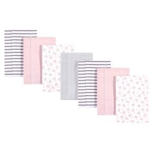 image:imageHudson Baby Unisex Baby Cotton Flannel Burp Cloths Bee One SizeGray Pink Floral