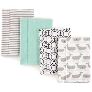 image:imageHudson Baby Unisex Baby Cotton Flannel Burp Cloths Bee One SizeGray Whale