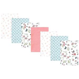 image:imageHudson Baby Unisex Baby Cotton Flannel Burp Cloths Bee One SizeHummingbird Garden 7 Pack