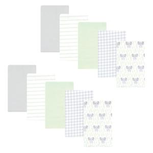 image:imageHudson Baby Unisex Baby Cotton Flannel Burp Cloths Bee One SizeLeafy Elephant 10pack