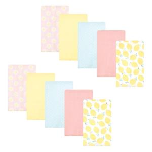 image:imageHudson Baby Unisex Baby Cotton Flannel Burp Cloths Bee One SizeLemon Daisy 10 Pack