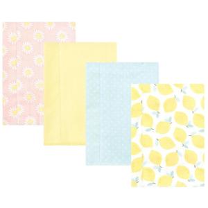 image:imageHudson Baby Unisex Baby Cotton Flannel Burp Cloths Bee One SizeLemon Daisy 4 Pack