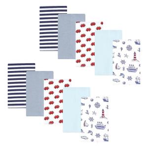 image:imageHudson Baby Unisex Baby Cotton Flannel Burp Cloths Bee One SizeLighthouse 10 Pack