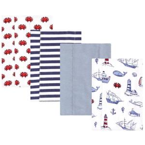 image:imageHudson Baby Unisex Baby Cotton Flannel Burp Cloths Bee One SizeLighthouse 4 Pack