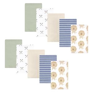 image:imageHudson Baby Unisex Baby Cotton Flannel Burp Cloths Bee One SizeModern Lion 10pack