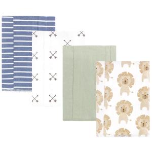 image:imageHudson Baby Unisex Baby Cotton Flannel Burp Cloths Bee One SizeModern Lion 4pack