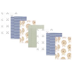 image:imageHudson Baby Unisex Baby Cotton Flannel Burp Cloths Bee One SizeModern Lion 7pack