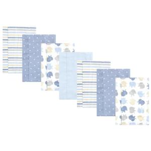 image:imageHudson Baby Unisex Baby Cotton Flannel Burp Cloths Bee One SizeMulti Color Boy Elephant 7pack